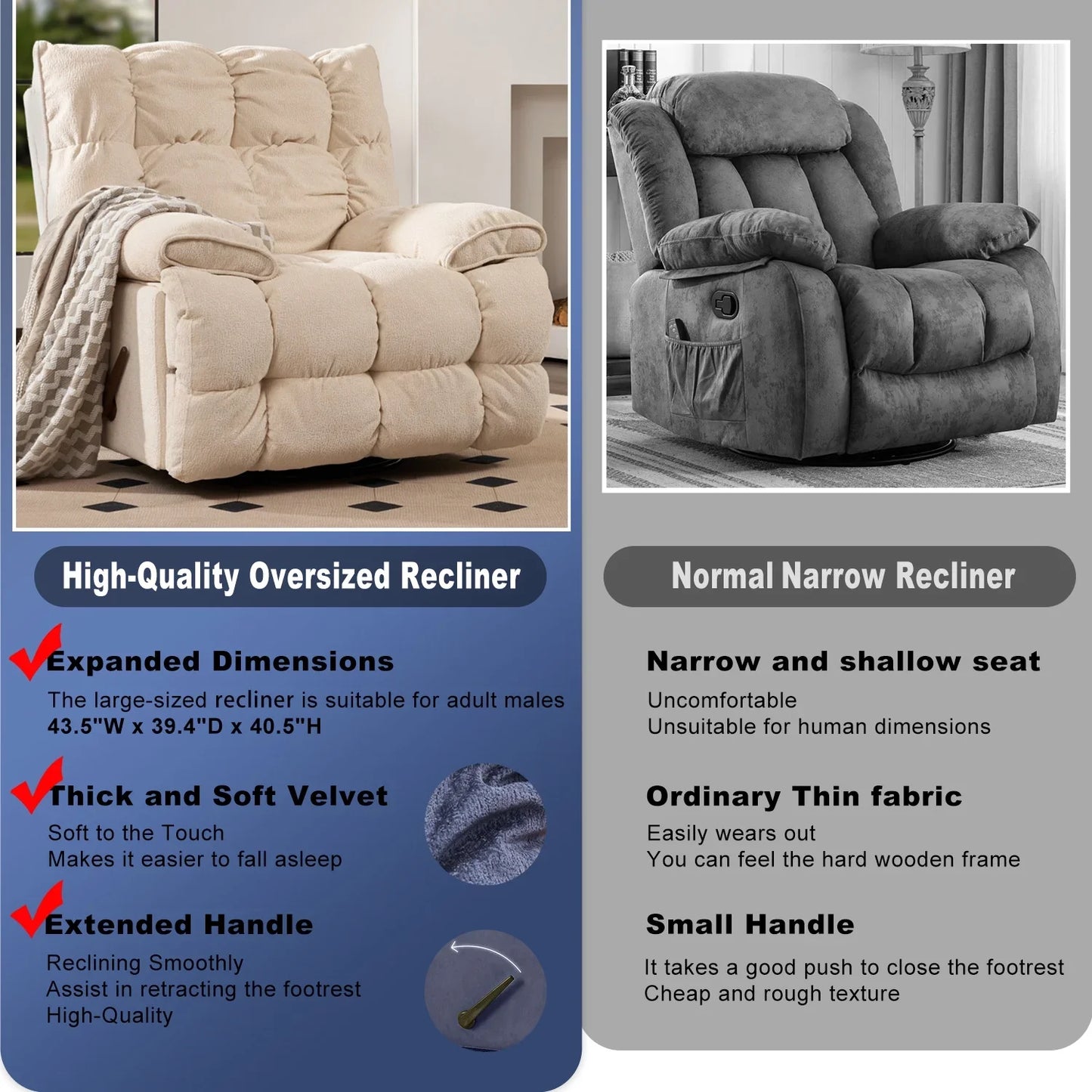 GrandComfort Rocker Recliner Chair