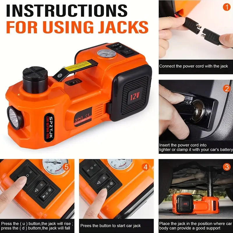 Premium Electric Car Jack Kit