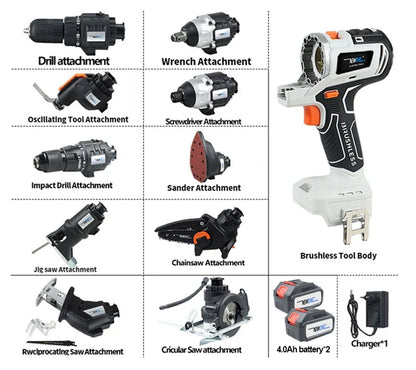 Cordless 10 in 1 Multifunctional Power ToolKit
