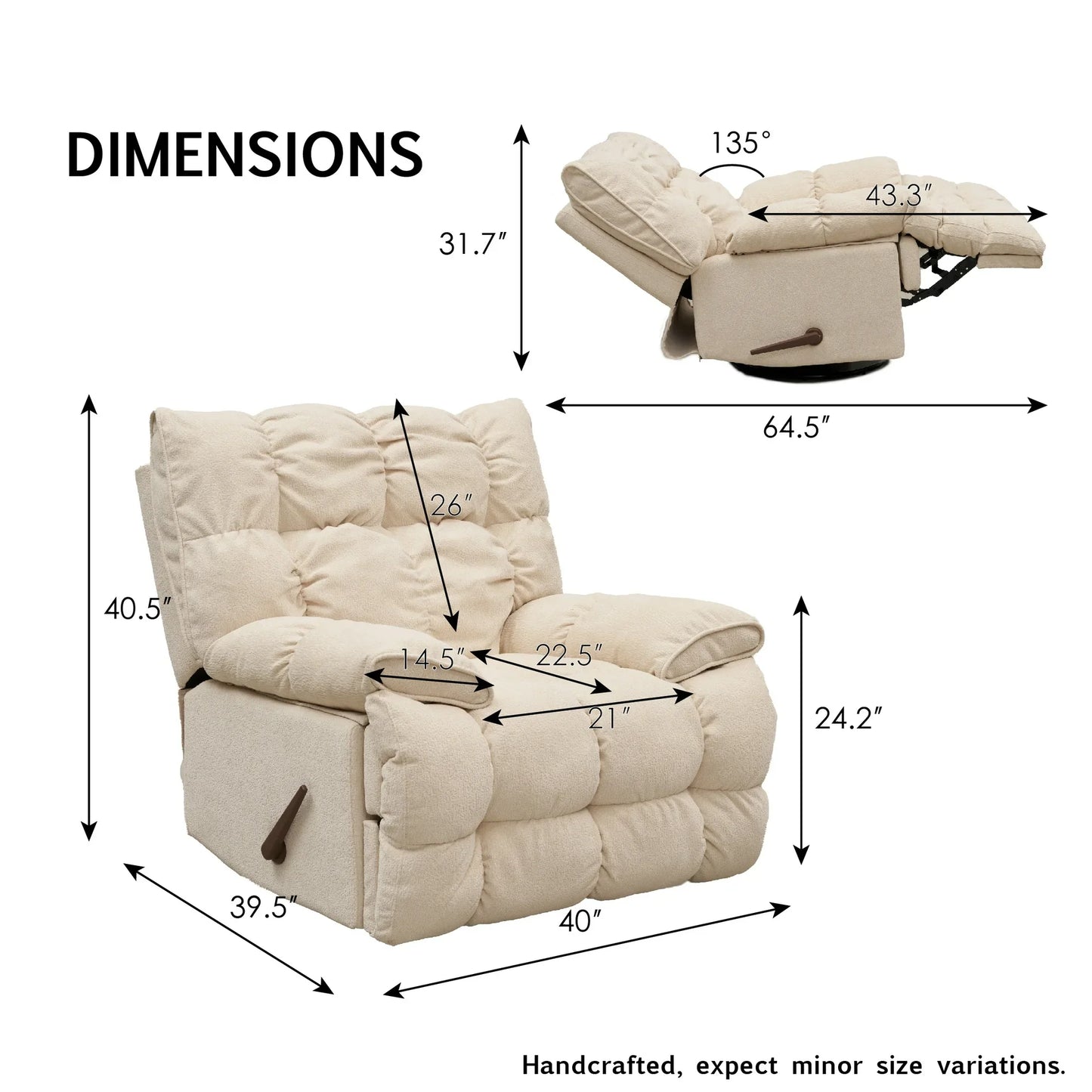 PrimeLounge Rocker Recliner Rocker Recliner Chair